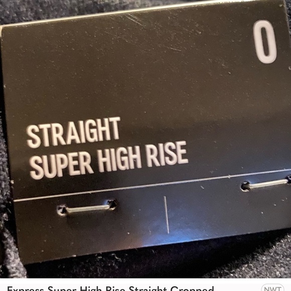 Express Super High Rise Straight Cropped Velvet Pants - Picture 7 of 10